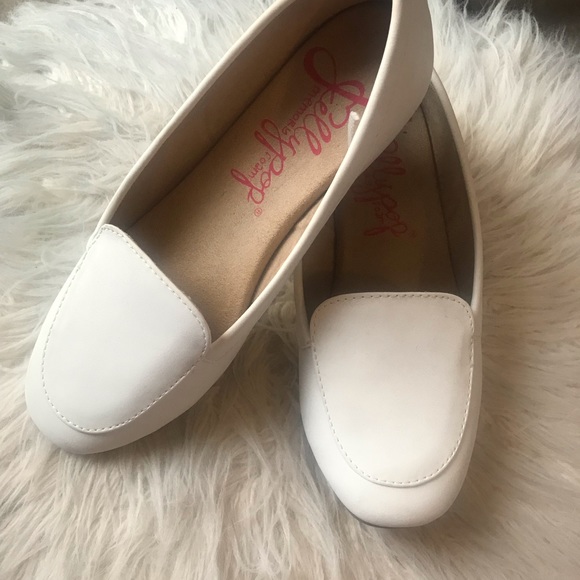 White Faux Leather Loafers - Picture 2 of 4